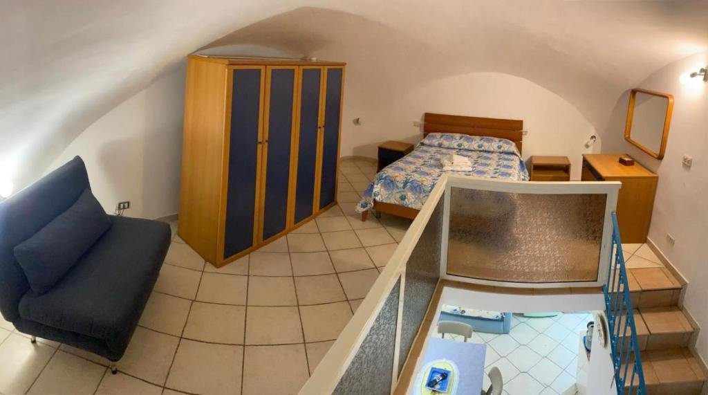Zona notte sul soppalco Blue House